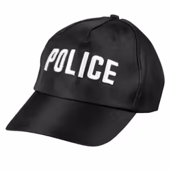 Boland 97046, Chapeau de déguisement, Adulte, unisexe, Polyester, Polystyrène, Noir, Blanc, 50 g
