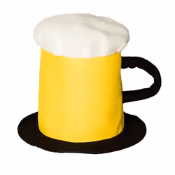 Boland 98996, Chapeau de déguisement, Adulte, unisexe, Polyester, Noir, Blanc, Jaune, 80 g