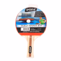 SportX Raquette de tennis de table ***, Bois, Bois, Chine, 157 g, 150 mm, 23 mm
