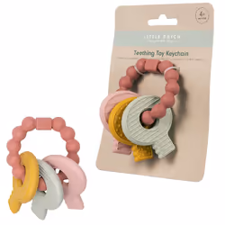 Rubo Toys Little Dutch Trousseau de clés de dentition rose, Garçon/Fille, 4 mois, Silicone, Rose