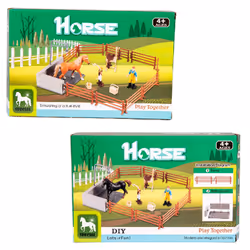 Van der Meulen Pré pour chevaux avec boxe des lavage, 3 an(s), Multicolore, Plastique