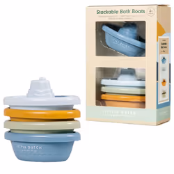 Rubo Toys Little Dutch Bateaux de Bain à Empiler Blue, Bâteau de bain, Garçon/Fille, 0,3 an(s), Plastique, Bleu