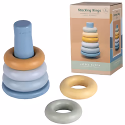Rubo Toys Little Dutch Anneaux à empiler Bleu, 0,5 an(s), Plastique, Multicolore