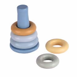 Rubo Toys Little Dutch Anneaux à empiler Bleu