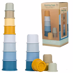 Rubo Toys Little Dutch Gobelets à Empiler bleu, Jeu de construction, 0,5 an(s), Plastique, 362 g