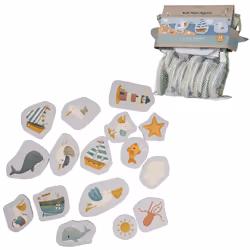 Rubo Toys Little Dutch Chiffres de Mousse de Bain Sailors B, Jeux pour le bain, Garçon/Fille, 0,8 an(s), mousse, Bleu