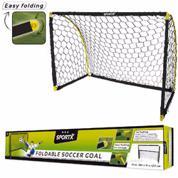 SportX Soccer Goal 180x91x120 cm, Adultes, Fixé au plancher, Jaune, Noir, Noir, 5 an(s)