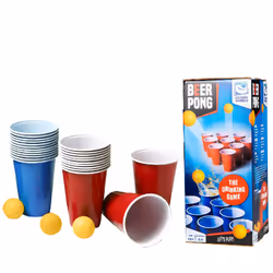 Clown Games Beer Pong 20 gobelets 6 balle, Bière-pong, 18 an(s), Plastique, Multicolore, Chine, Pas pour les enfants de moins ...