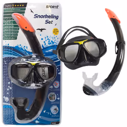 SportX Adult set de Snorkeling ****, Adulte, Noir, Silicone, Chine, 410 g, 225 mm