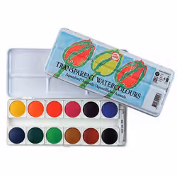 Talens 95930012, Noir, Bleu, Vert, Rouge, Jaune, 12 pièce(s)