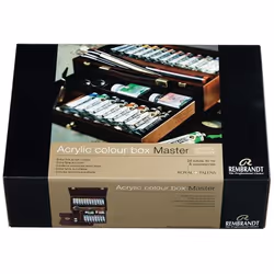Rembrandt 18840002 peinture acrylique Noir, Bleu, Vert, Orange, Rouge, Rose, Blanc, Jaune Tube