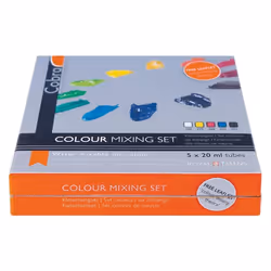 5 tubes de peinture à lhuile - Couleurs primaires - Diluable à leau - Cobra