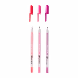 Sakura Moonlight Sweets Stylos à encre gel avec bouchon Rose, Violet, Rose 3 pièce(s)