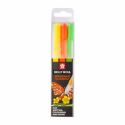 Sakura Moonlight Happy, Stylos à encre gel avec bouchon, Vert, Orange, Jaune, Multicolore, Plastique, Rond, 0,5 mm