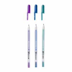 Sakura Moonlight Ocean Stylos à encre gel avec bouchon Bleu, Turquoise, Violet 3 pièce(s)