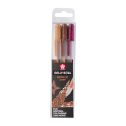 Sakura Gelly Roll Metallic Nature Stylos à encre gel avec bouchon Bordeaux, Cuivre, Sepia 3 pièce(s)