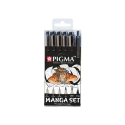 Sakura POXSDKMAN6 stylo fin Multicolore Noir 6 pièce(s)