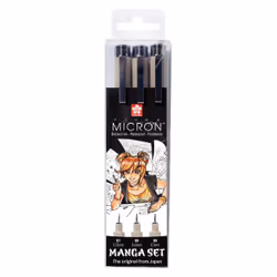 Sakura Pigma Micron, Noir, Beige, Pointe fine, Rond, 3 pièce(s), Ampoule