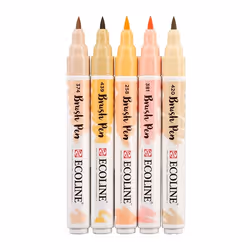 Talens Ecoline marqueur 5 pièce(s) Beige, Rouge, Sepia