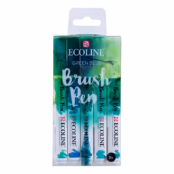 Talens 11509909, 5 pièce(s), Bleu, Vert, Bleu, Vert, Rond, Encre à base d'eau, Ampoule