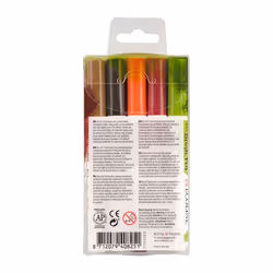 Talens 11509904 marqueur 5 pièce(s) Marron, Vert, Orange, Rouge