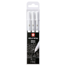 Sakura POXPGBWH3A stylo à encre gel Stylos à encre gel avec bouchon Fin Blanc 3 pièce(s)