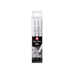 Sakura POXPGBWH3C stylo à encre gel Stylos à encre gel avec bouchon Multicolore Blanc 3 pièce(s)