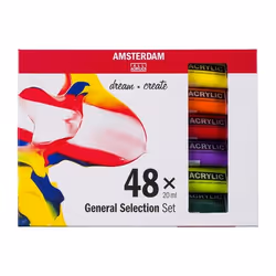 Amsterdam 17820448, Multicolore, Peinture acrylique, Liquide, 48 pièce(s)