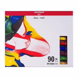 Amsterdam 17820490, Multicolore, Peinture acrylique, Liquide, 90 pièce(s)