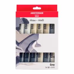 Amsterdam 17820600, Gris, Peinture acrylique, Liquide, 12 pièce(s)