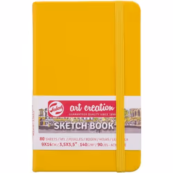 Carnet Croquis 9x14 cm - 80 feuilles - 140G - jaune - Royal Talens