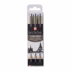 Sakura Pigma Micron, Noir, Rond, Ampoule, 3 pièce(s)