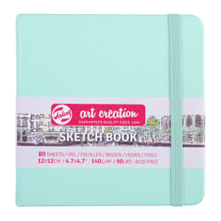 Talens Cahier de Croquis Menthe fraîche 12 x 12 cm 140 g 80 Feuilles