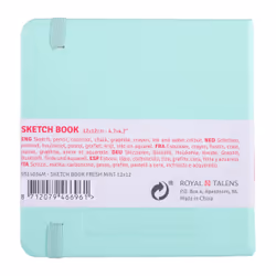 Talens Cahier de Croquis Menthe fraîche 12 x 12 cm 140 g 80 Feuilles