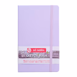 Talens Cahier de Croquis Violet pastel 13 x 21 cm 140 g 80 Feuilles, Monochromatique, Violet, 80 feuilles, 140 g/m², Couvertu ...