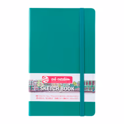 Talens Cahier de Croquis Vert forêt 13 x 21 cm 140 g 80 Feuilles, Monochromatique, Vert, 80 feuilles, 140 g/m², Couverture ri ...