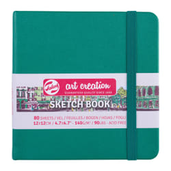 Talens Cahier de Croquis Vert forêt 12 x 12 cm 140 g 80 Feuilles