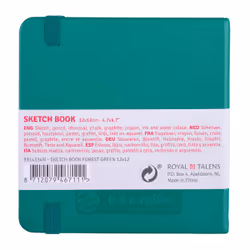 Talens Cahier de Croquis Vert forêt 12 x 12 cm 140 g 80 Feuilles
