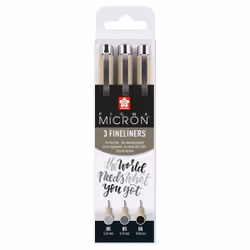 Sakura Pigma Micron 05, Noir, Gris, Fin, Plastique, Hexagonal, Encre à base d'eau, 0,45 mm