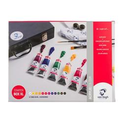 Van Gogh Couleurs à l’acrylique coffret XL pour débutants | 12 x 40 ml + accessoires