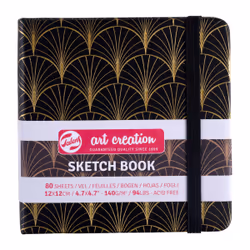 Talens 9314154M, Noir, Or, 140 g/m², 80 feuilles