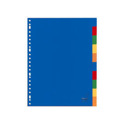 Kangaro A410M intercalaire de classement Onglet avec index vierge Polypropylène (PP) Bleu