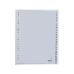 Kangaro G431CM intercalaire de classement Onglet avec index numérique Plastique Gris