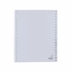Kangaro G420AZMB, Onglet avec index alphabétique, Polypropylène (PP), Gris, A4, 0.12 mm