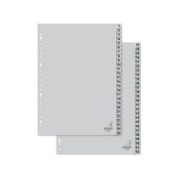 Kangaro G452CM intercalaire de classement Onglet avec index numérique Polypropylène (PP) Gris