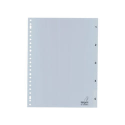 Kangaro G405CM intercalaire de classement Onglet avec index numérique Polypropylène (PP) Gris