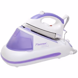 Bestron AST9000, Semelle en acier inoxydable, 3 bar, 0,8 L, 80 g/min, Violet, Blanc, 220-240 V