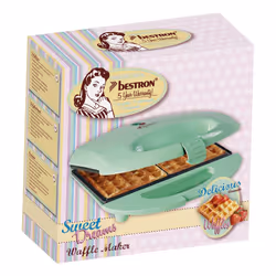 Bestron ASW401 moule à gauffres 2 gauffre(s) 700 W Turquoise