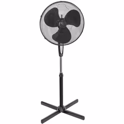 Bestron ASV45ZR, Ventilateur à lame domestique, Noir, Sol, 45 cm, 75°, 1020 - 1220 mm