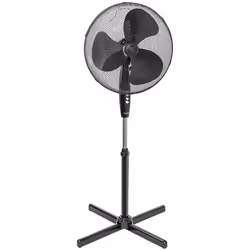Bestron ASV45Z, Ventilateur à lame domestique, Noir, Sol, 45 cm, 75°, 102 - 122 mm